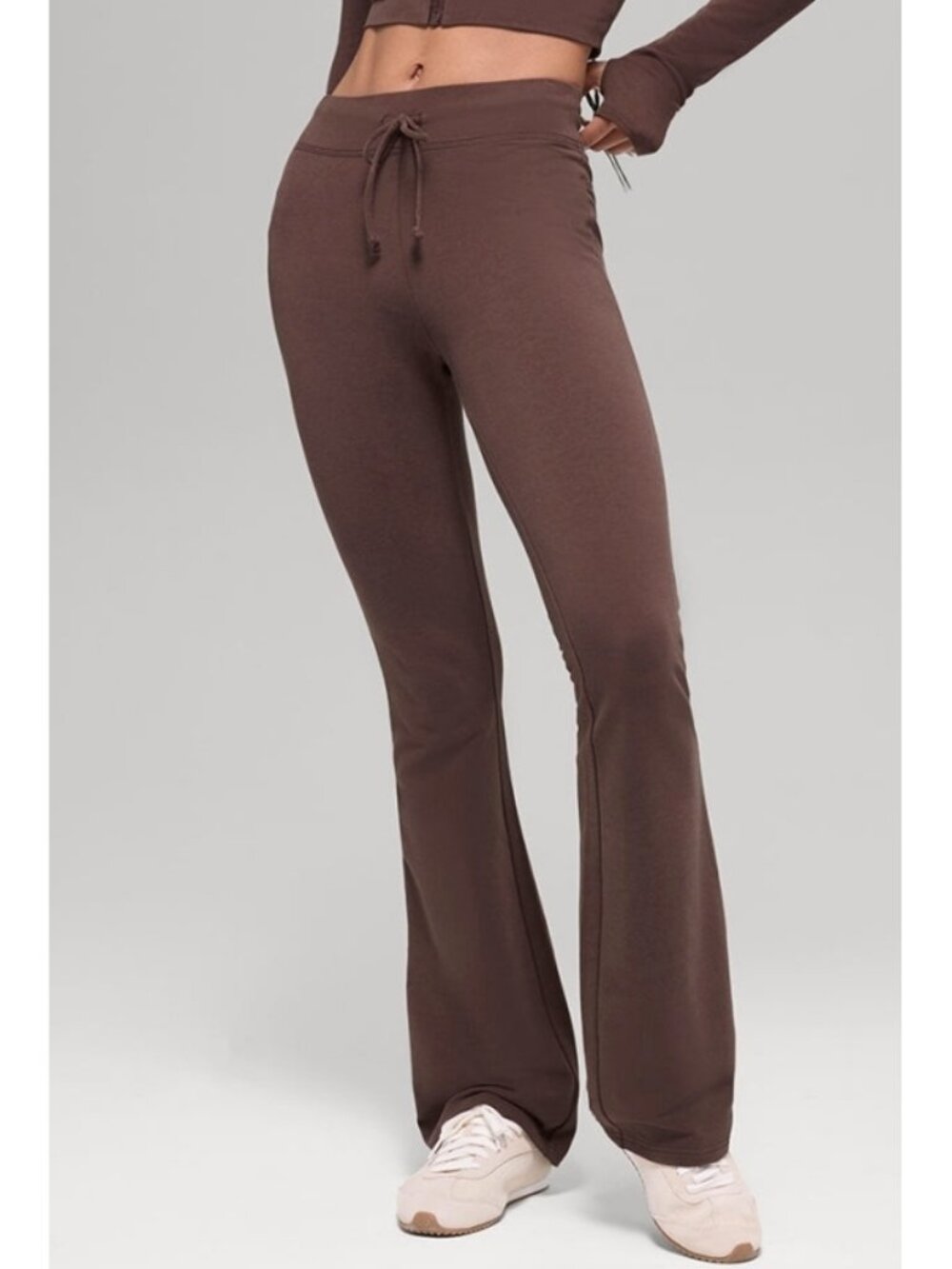 Alo Sway Bootcut Sweatpants Brownstone High-Rise Waist Waisted Flared Sweats S - Picture 5 of 13